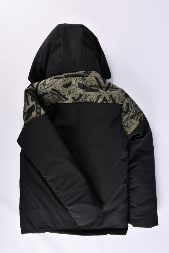 Куртка для мальчика (цв.черный/хаки) демисезонная из плащёвки Рост в наличии : 152, 158, 164, 170, 176 арт.03