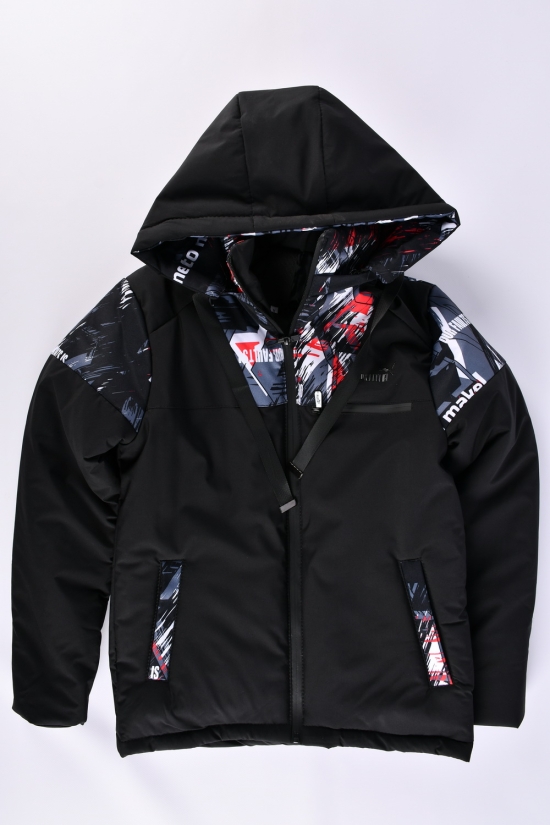 Куртка для мальчика (цв.черный/красный) демисезонная из плащёвки Рост в наличии : 152, 158, 176 арт.04