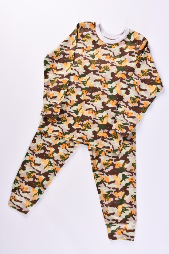 Пижама для мальчика (цв.хаки) (ткань интерлок) размер 86-92 арт.228334