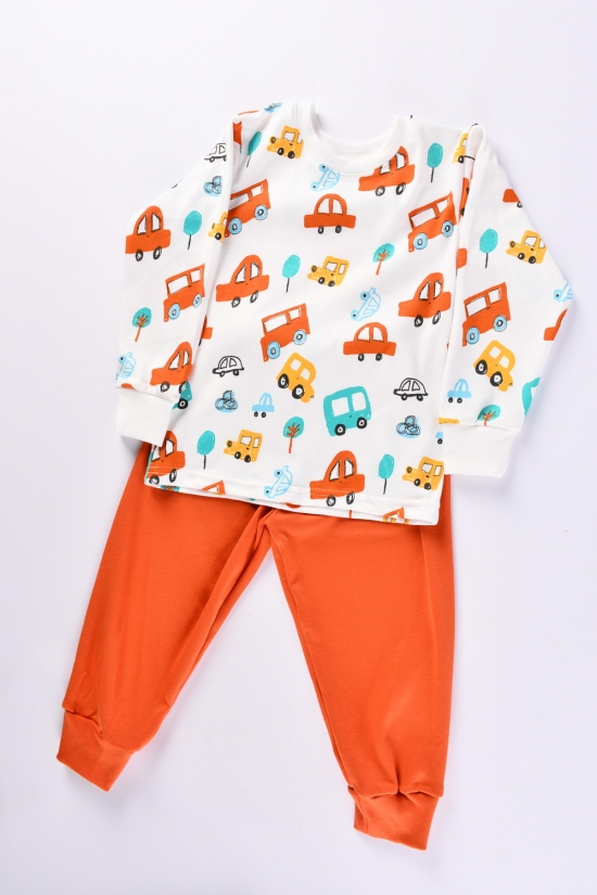 Пижама для мальчика (цв.молочный) (ткань интерлок) размер 86-92 арт.228334