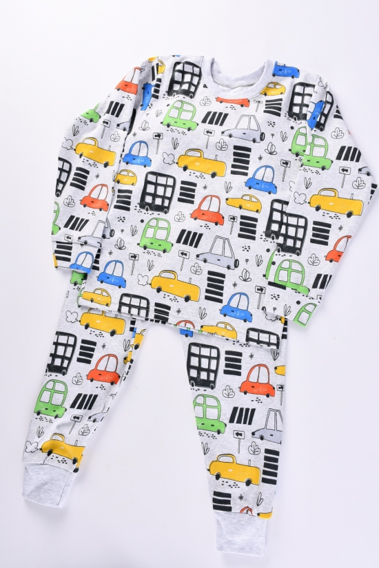 Пижама для мальчика (цв.серый) (ткань интерлок) размер 110-116 арт.228334