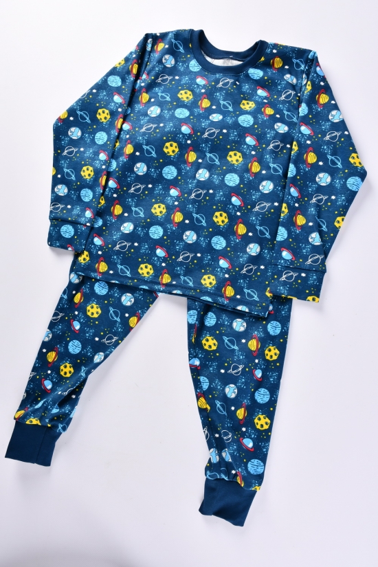 Піжама для хлопчика (кол. т. синій) (тканина інтерлок) розмір 110-116 арт.228334