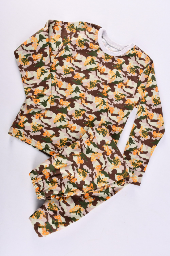 Пижама для мальчика (цв.хаки) (ткань интерлок) размер 110-116 арт.228334