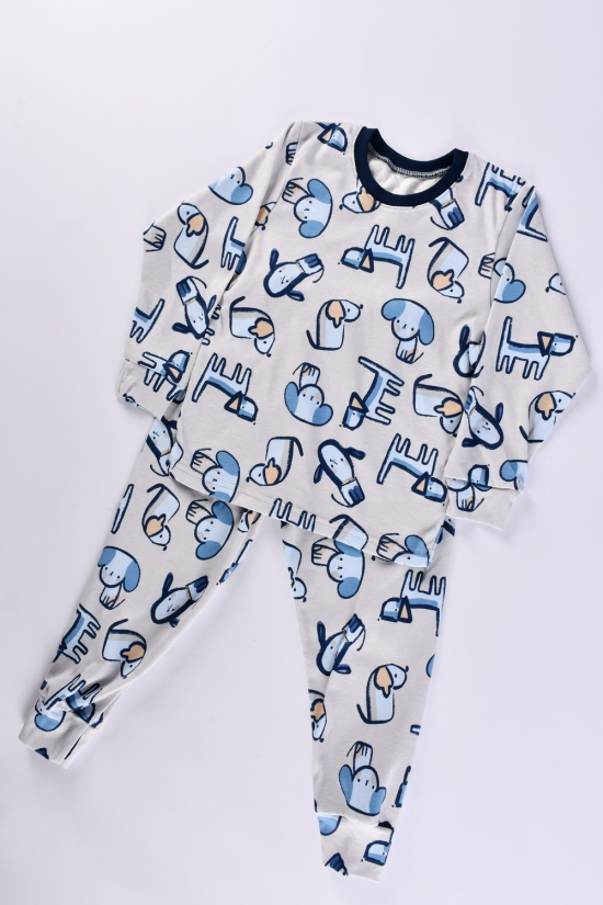 Пижама детская (цв.серый) (ткань интерлок) размер 98-104 арт.228334
