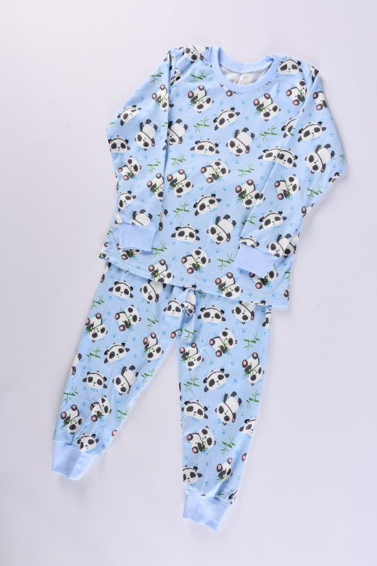 Пижама детская (цв.голубой) (ткань интерлок) размер 98-104 арт.228334