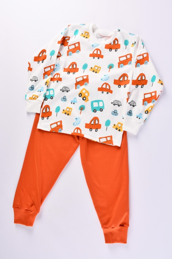 Пижама для мальчика (цв.белый) (ткань интерлок) размер 98-104 арт.228334