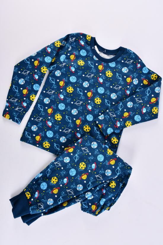 Піжама для хлопчика (кол. т. синій) (тканина інтерлок) розмір 98-104 арт.228334