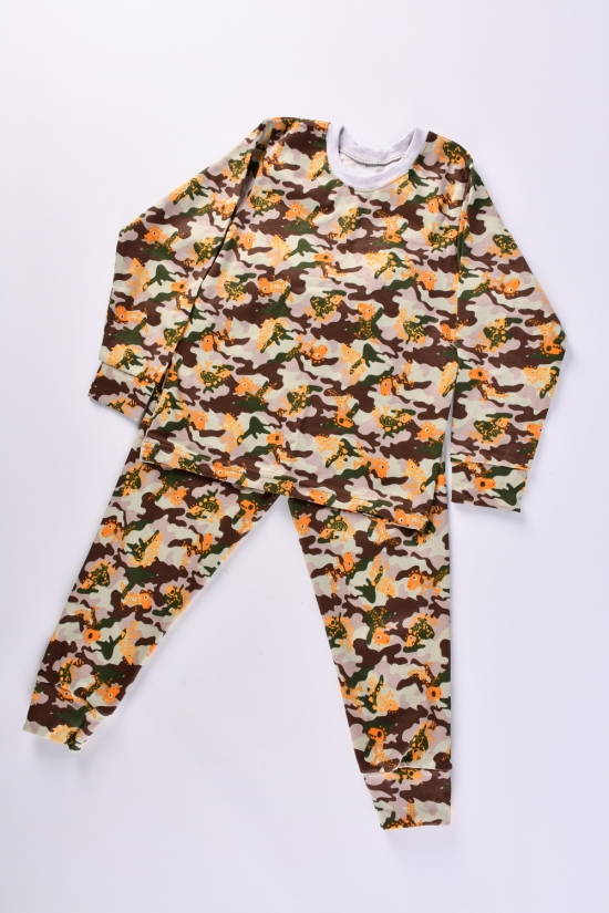 Пижама для мальчика (цв.хаки) (ткань интерлок) размер 98-104 арт.228334