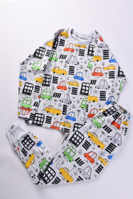 Пижама для мальчика (цв.серый) (ткань интерлок) размер 128-134 арт.228334