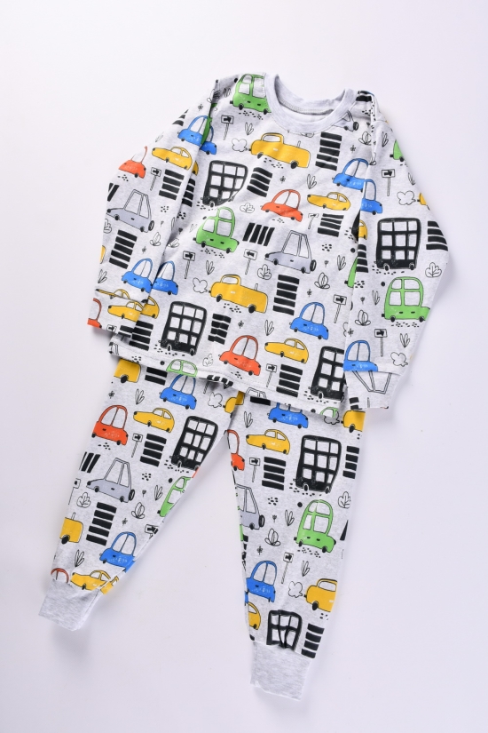 Пижама для мальчика (цв.серый) (ткань интерлок) размер 128-134 арт.228334