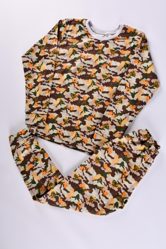 Піжама для хлопчика (кол. хакі) (тканина інтерлок) розмір 128-134 арт.228334