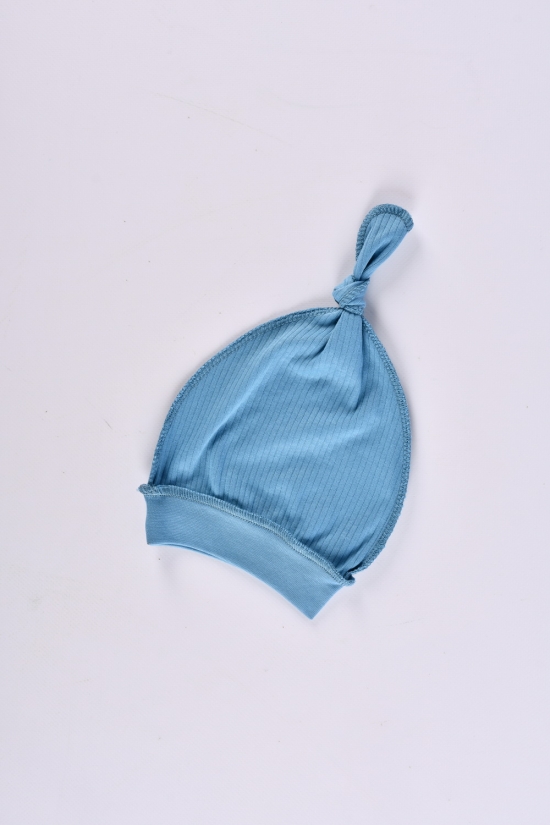 Шапочка для новонароджених (кол. синій) розмір 62см арт.51.02