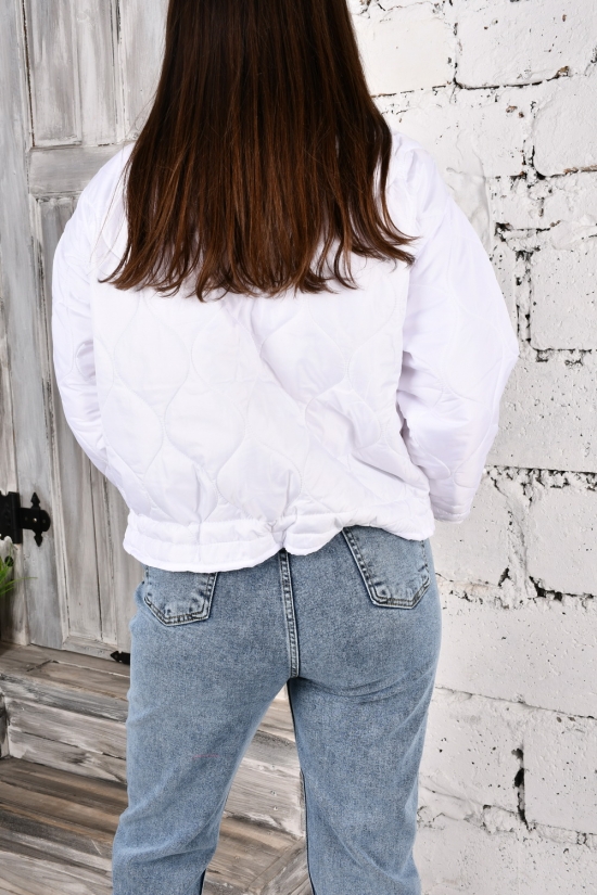 Куртка женская (цв.белый) демисезонная из плащевки "Asist" Размеры в наличии : 42, 44, 46 арт.329