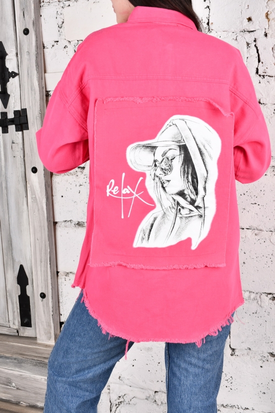 Рубашка женская котоновая (цв.малиновый) "Asist" Размеры в наличии : 42, 46 арт.1065