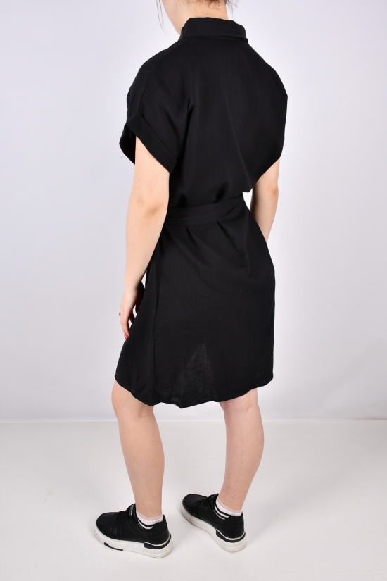 Сукня жіноча (кол. чорний) тканина льон "LIVE STYLE" Розміри в наявності : 42, 44, 46, 48 арт.1068