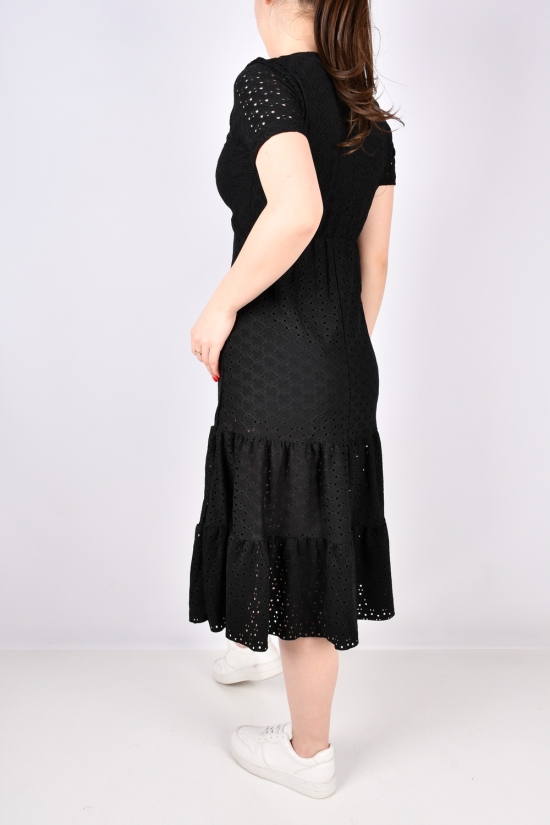 Платье женское (цв.черный) стрейчевый "LIVE STYLE" Размеры в наличии : 40, 42, 44, 46, 48 арт.1054