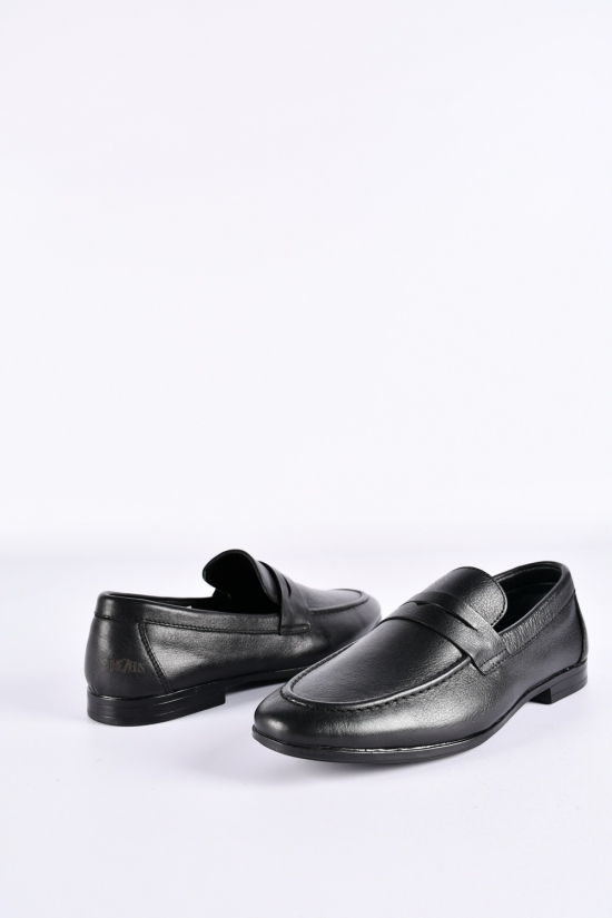Чоловічі туфлі з натуральної шкіри (кол. чорний) "FOSCO" Розміри в наявності : 40, 42, 44, 45 арт.BRC6500