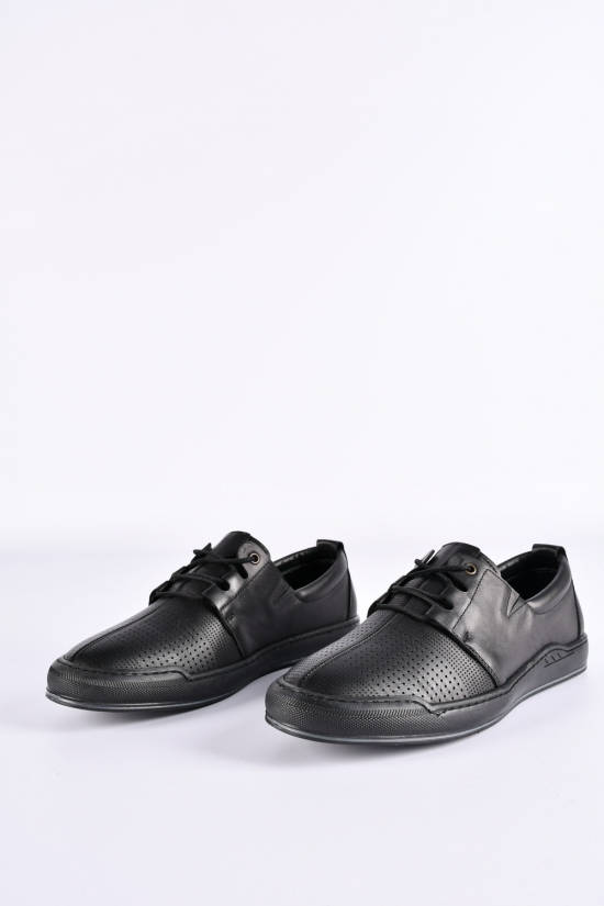 Чоловічі туфлі з натуральної шкіри (кол. чорний) "TKN" Розміри в наявності : 40, 41, 42 арт.CLT1984-1