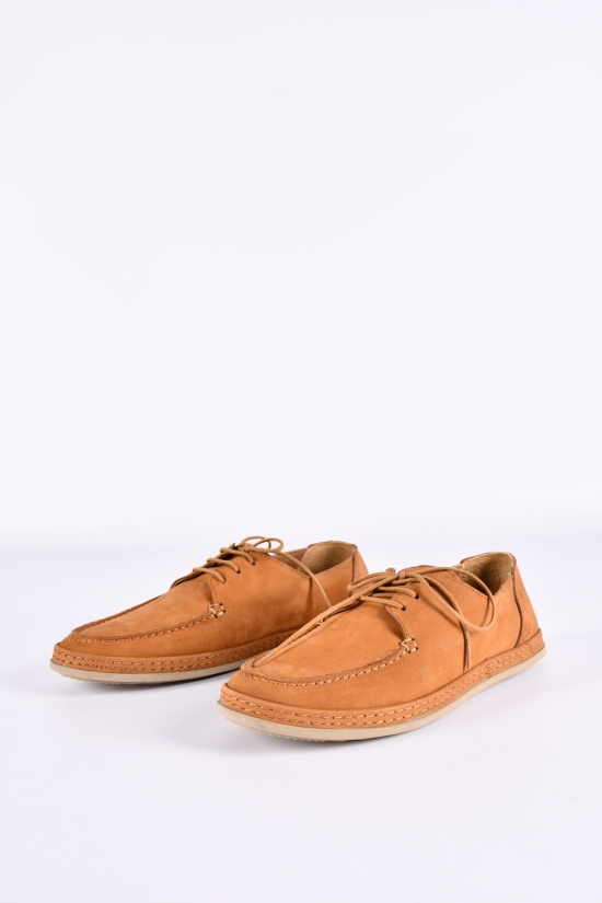 Чоловічі туфлі з натурального нубуку (кол. коричневий) "EMIR" Розміри в наявності : 40, 41, 43 арт.EMR036