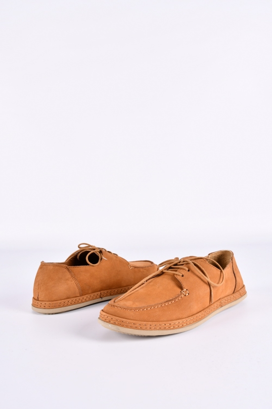 Чоловічі туфлі з натурального нубуку (кол. коричневий) "EMIR" Розміри в наявності : 40, 41, 43 арт.EMR036
