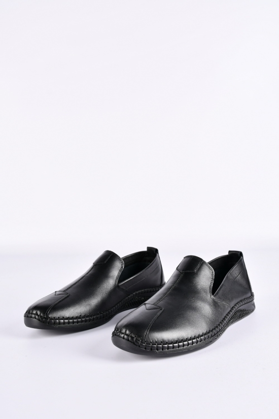 Чоловічі туфлі з натуральної шкіри (кол. чорний) "TKN" Розміри в наявності : 41, 42, 43, 44 арт.CLT805