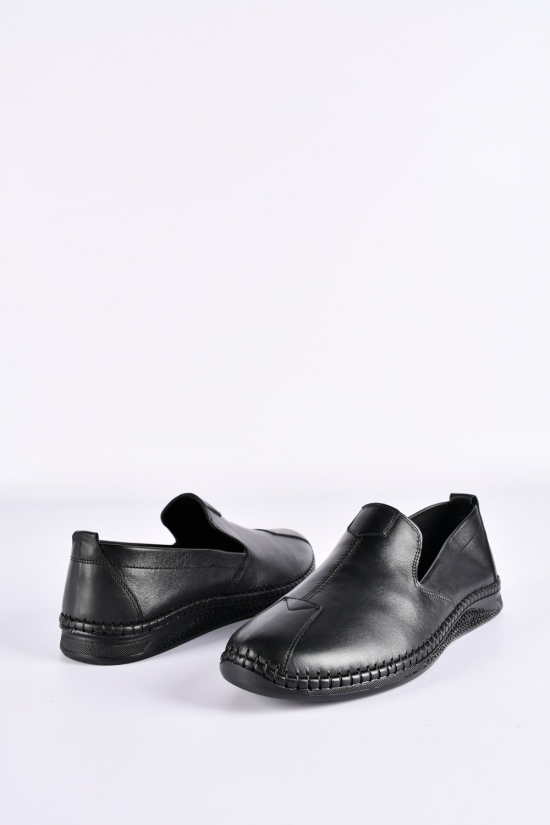 Чоловічі туфлі з натуральної шкіри (кол. чорний) "TKN" Розміри в наявності : 41, 42, 43, 44 арт.CLT805