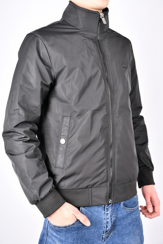 Куртка мужская (цв.черный) демисезонная из плащевки "Lacoste" Размеры в наличии : 48, 52, 54, 56 арт.1139