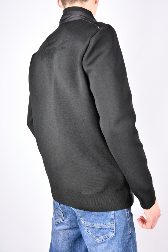 Куртка чоловіча тканинна (кол. чорний) зі вставками плащової тканини "Lacoste" Розміри в наявності : 48, 52, 54 арт.1341