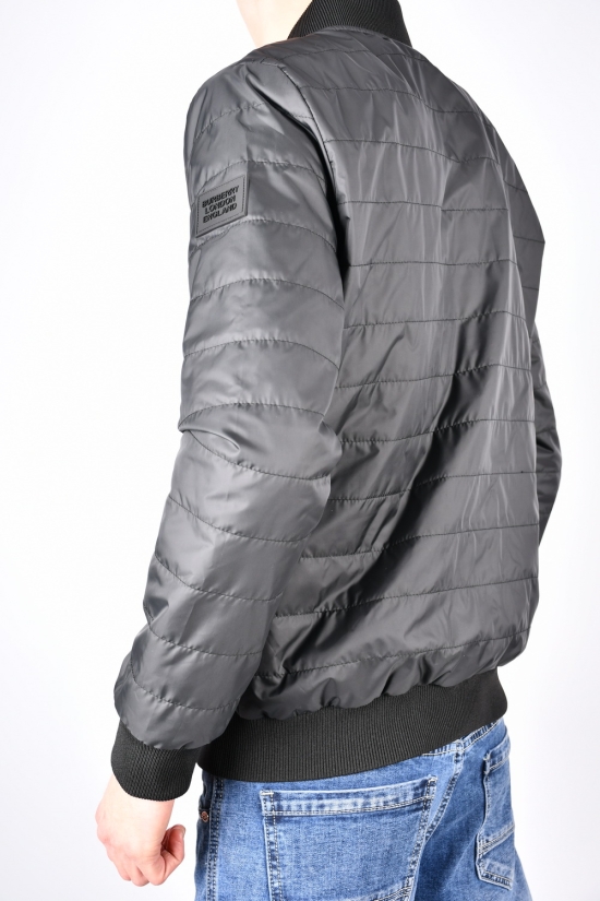 Куртка чоловіча (кол. чорний) демісезонна з плащової тканини "Burberry" Розміри в наявності : 52, 54, 56 арт.1490