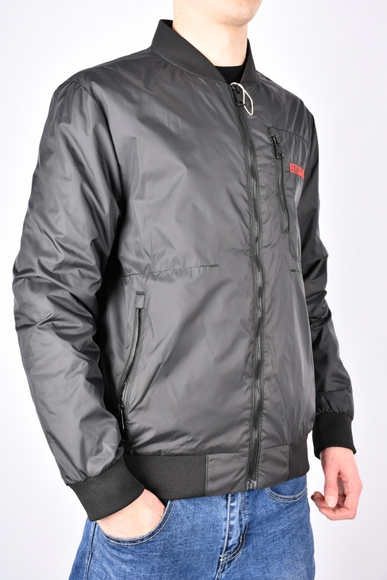 Куртка мужская (цв.черный) демисезонная из плащевки "Hugo Boss" Размер в наличии : 50 арт.9569435
