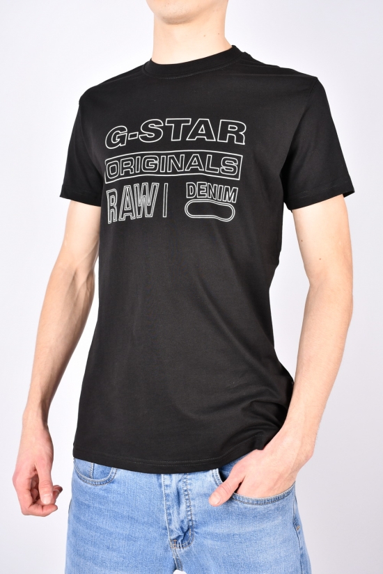 Футболка чоловіча (кол. чорний) трикотажна "G-Star Raw" Розміри в наявності : 52, 54 арт.5058