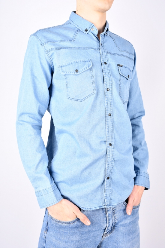 Рубашка мужская (цв.синий) "LAGERS" состав 95%Cotton 5%Lycra Размеры в наличии : 46, 48 арт.571
