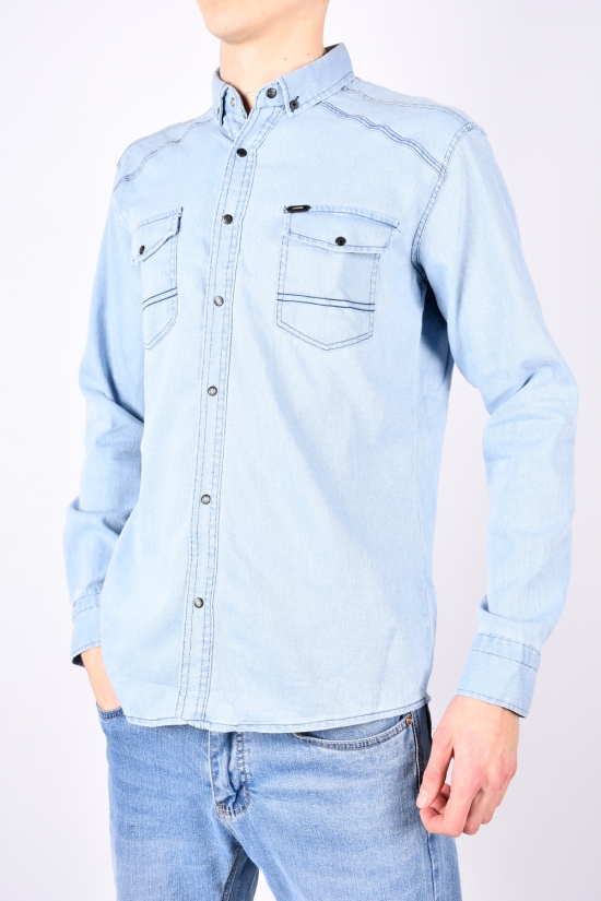 Рубашка мужская (цв.голубой) "LAGERS" состав 95%Cotton 5%Lycra Размеры в наличии : 46, 48, 50, 54 арт.574