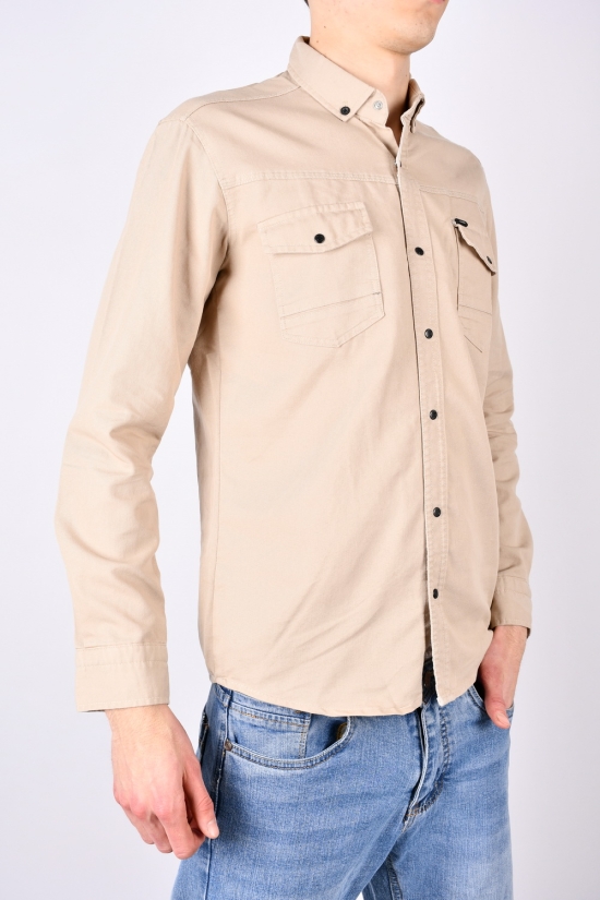Рубашка мужская (цв.латте) "LAGERS" состав 95%Cotton 5%Lycra Размеры в наличии : 46, 48, 50, 52, 54 арт.612