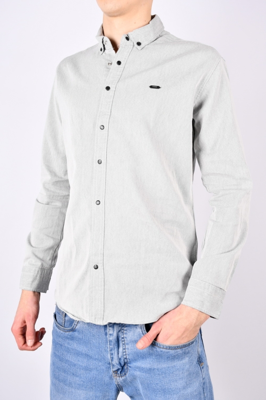 Рубашка мужская (цв.св.серый) "LAGERS" состав 95%Cotton 5%Lycra Размеры в наличии : 48, 52, 54 арт.720