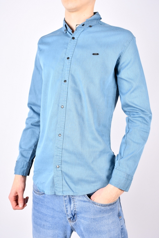 Рубашка мужская (цв.синий) "LAGERS" состав 95%Cotton 5%Lycra Размеры в наличии : 46, 48, 50, 52 арт.720