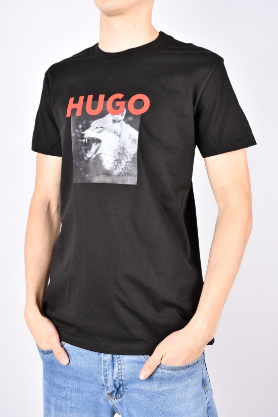 Футболка чоловіча (кол. чорний) трикотажна "Hugo Boss" Розміри в наявності : 48, 52, 54 арт.5030