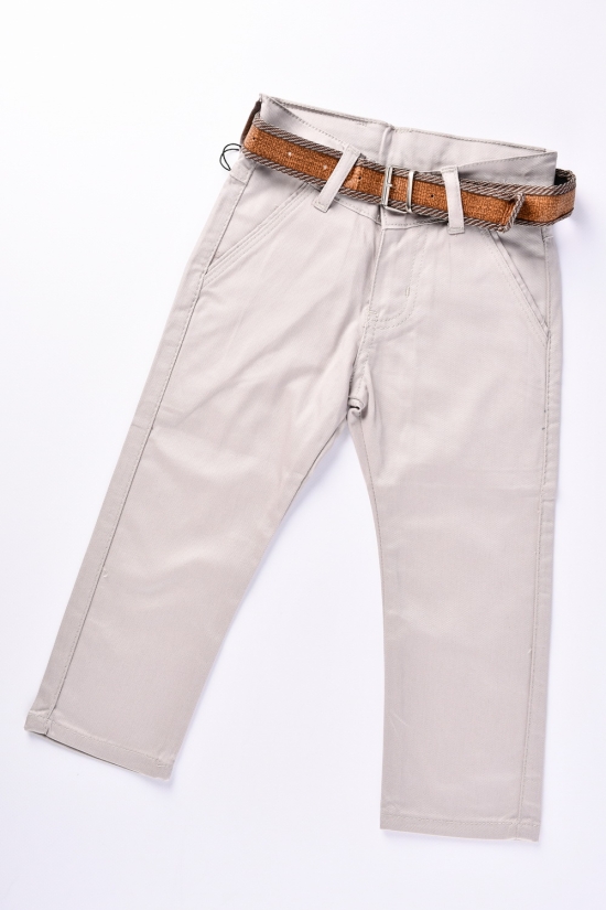 Штани для хлопчика (кол. св. сірий) стрейчові "RUDYS" з поясом Зріст в наявності : 92, 98 арт.2459
