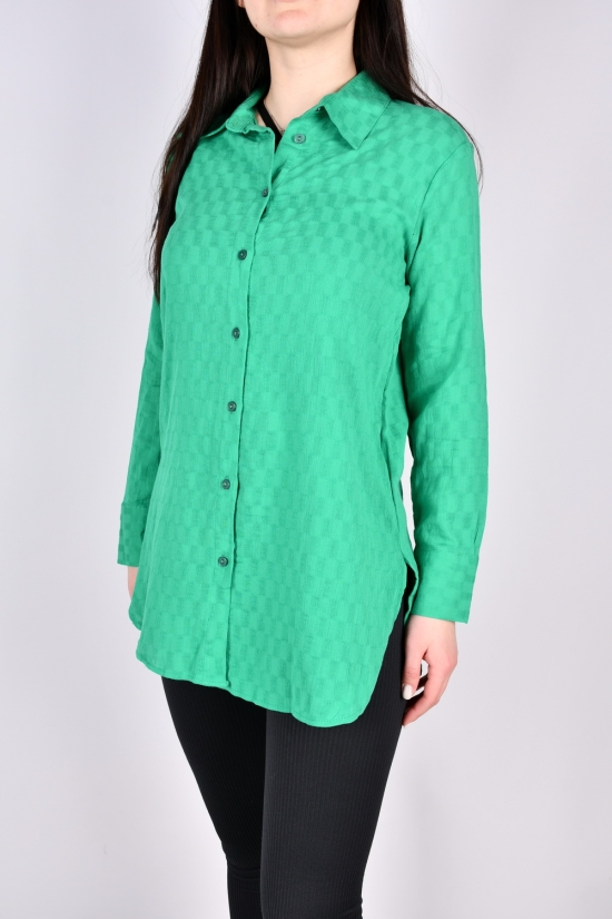 Сорочка жіноча (кол. зелений) "ENISSE" склад 100% Cotton Розміри в наявності : 44, 46, 48, 50, 52 арт.NT792-04