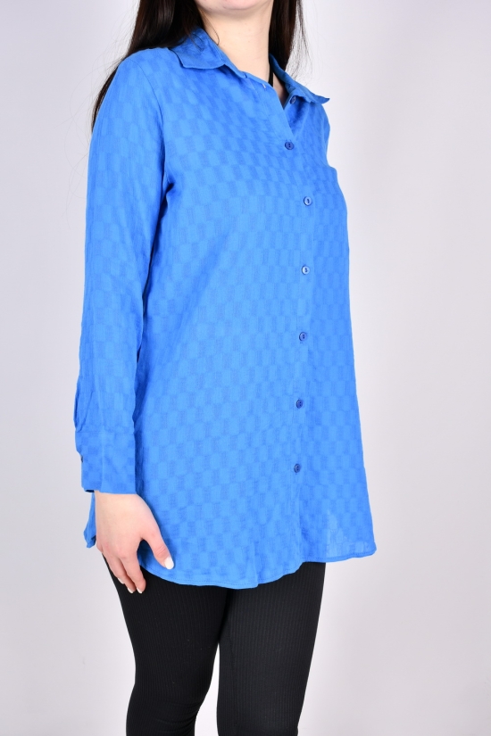 Сорочка жіноча (кол. синій) "ENISSE" склад 100% Cotton Розміри в наявності : 44, 46, 48, 50, 52 арт.NT792-04