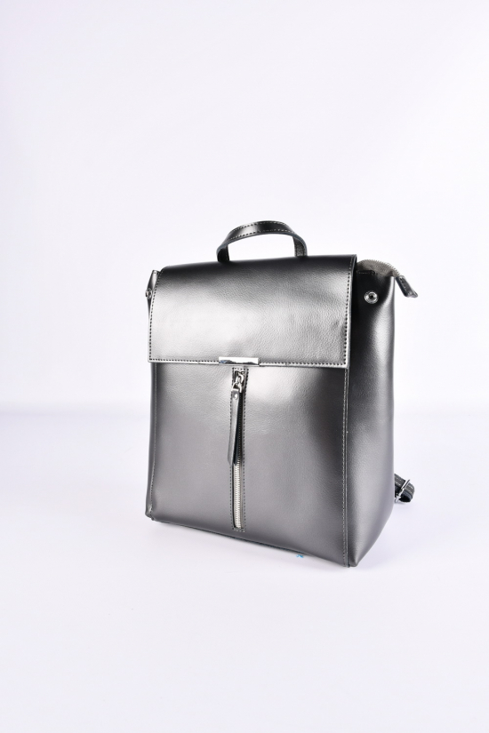 Рюкзак (цв.серый) из натуральной кожи размер 31/27/12см арт.375