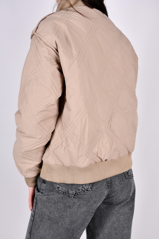 Куртка жіноча демісезонна (кол. капучино) з плащової тканини. Розміри в наявності : 42, 44, 46, 48, 50, 52 арт.68108