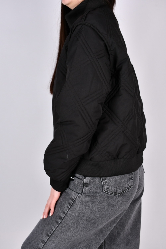Куртка женская демисезонная (цв.черный) из плащевки Размеры в наличии : 42, 44, 46, 48 арт.68108