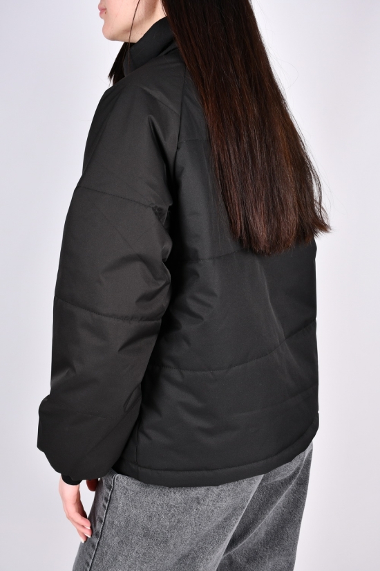 Куртка жіноча демісезонна (кол. чорний) з плащової тканини. Розміри в наявності : 44, 46, 48, 50 арт.2309