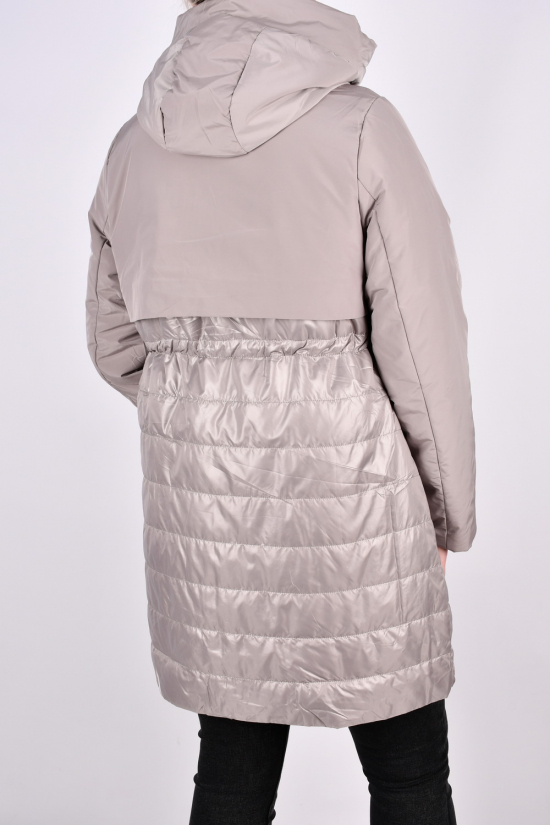 Пальто жіноче з плащової тканини (цв. сірий) зимове Розміри в наявності : 44, 46, 48, 50, 52, 54, 56 арт.7303