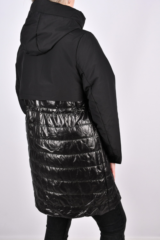 Пальто женское из плащевки (цв.черный) зимнее Размеры в наличии : 44, 46, 48, 50, 52, 54 арт.7303