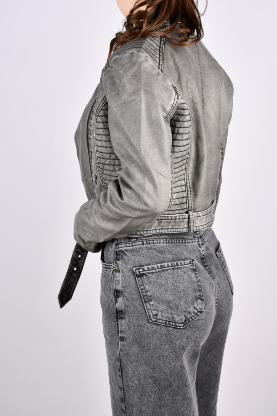 Куртка жіноча з екошкірою (модель Косуха) Розміри в наявності : 42, 44, 46, 48 арт.3166