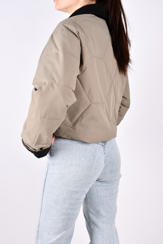 Куртка женская демисезонная (цв.хаки) из плащевки Размеры в наличии : 46, 48, 50 арт.8288