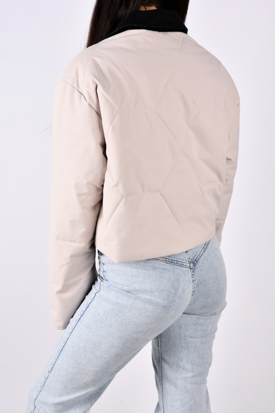 Куртка женская демисезонная (цв.латте) из плащевки Размеры в наличии : 48, 50 арт.8288
