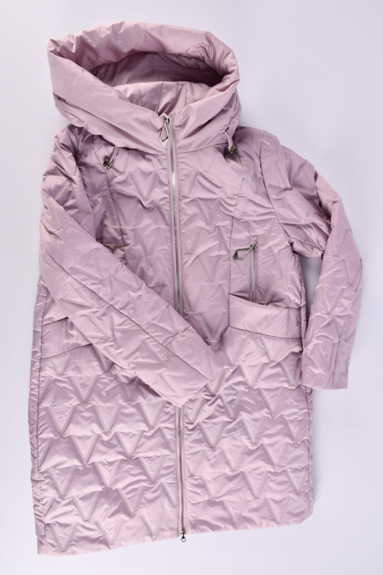 Пальто жіноче з плащової тканини (кол. бузковий) демісезонне Розміри в наявності : 46, 48, 50, 52, 54, 56 арт.7602